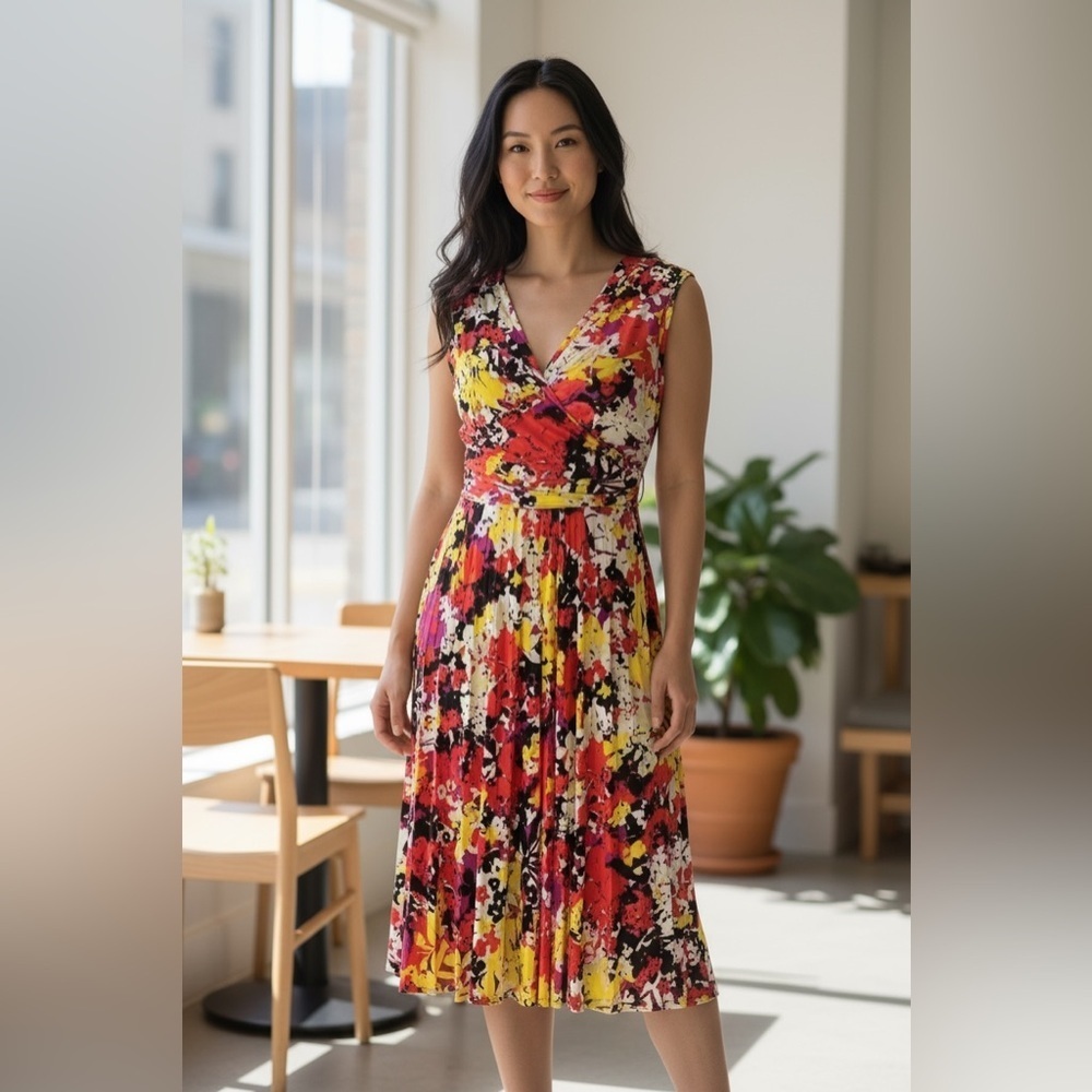 Maggy L Stunning floral Fit and Flare Dress